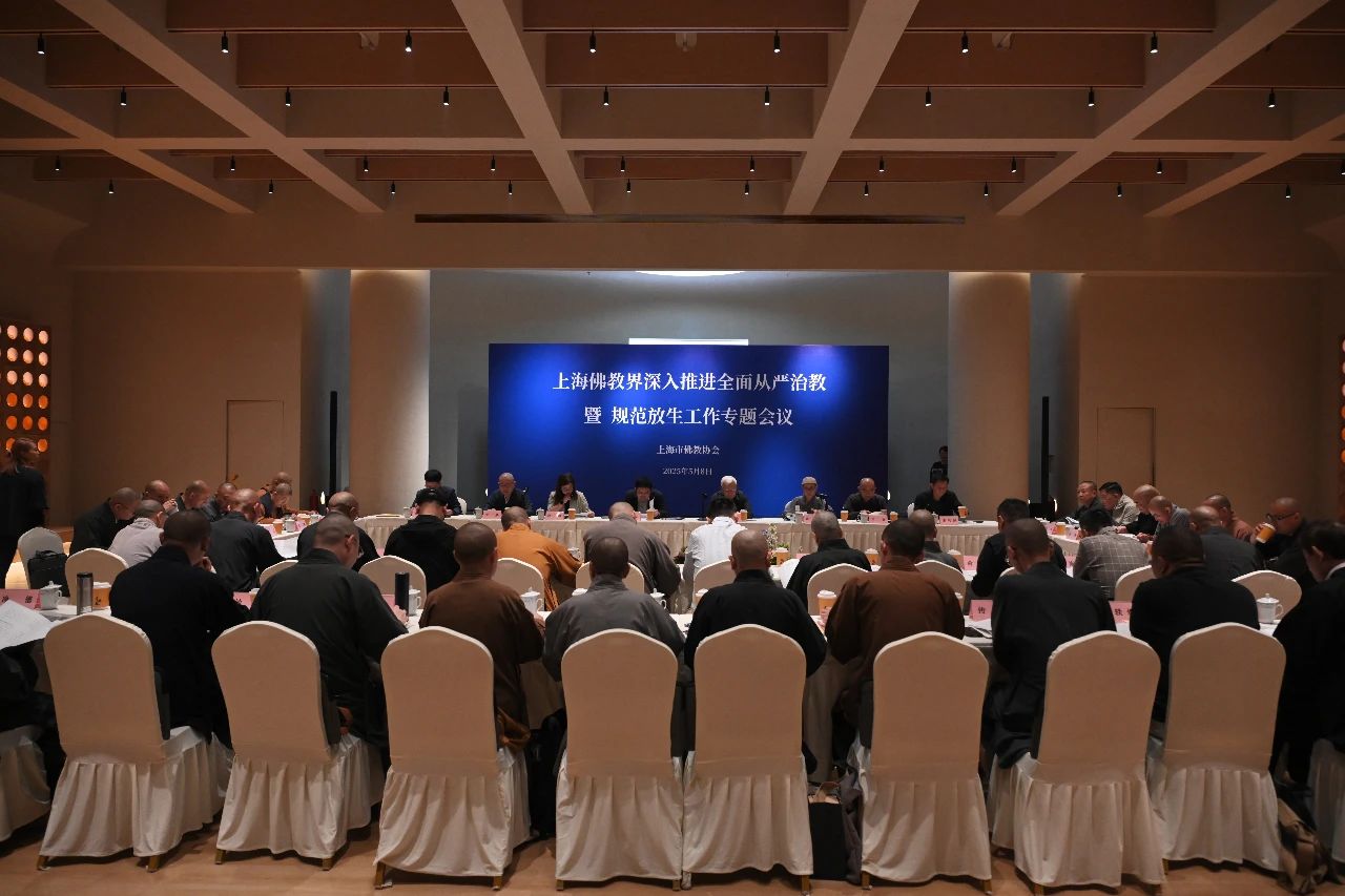 市佛教协会召开上海佛教界深入推进全面从严治教暨规范放生工作专题会议